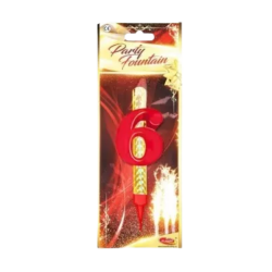 Dortov� font�na 12cm - ��slo 6 ,1ks/bal
